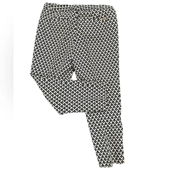 White House Black Market Geometric Patterned Slim Ankle Paints 14R - Picture 1 of 6